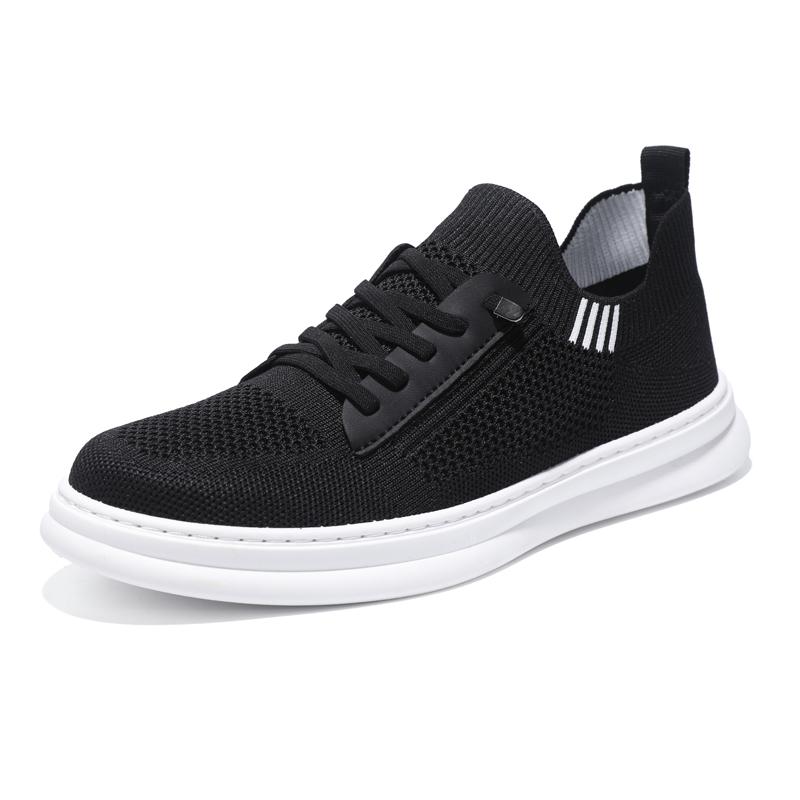 Men's Shoes  Spring and Autumn New Casual Mesh Surface Breathable Summer Slip-on Lazy Lightweight Increase Socks Shoes