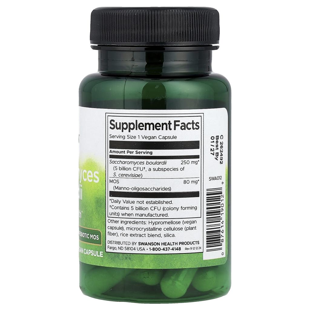 Saccharomyces Boulardii with Prebiotic Mos, 30 Veggie Caps