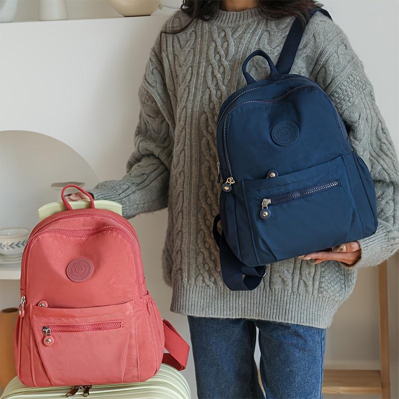 Zaino Casual alla Moda, Piccola Borsa Scolastica Multi Tasche, per Commissioni Quotidiane Attività all'Aperto Pendolarismo Quotidiano Borse con Manico Superiore