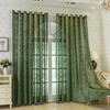 1pc Branch Embroidery Sheer Curtain 1PC Vintage Design with Grommet Hanging for Living Room Bedroom Balcony Kitchen Ready Made