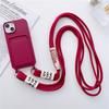 Liquid Silicone Wallet Crossbody Necklace Lanyard Card Holder Case for iPhone 16 15 13 11 12 14 Pro Max X XS 7 8 Plus Soft Cover