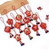 the god of fortune The God of Wealth Pendant Embroidered Red Chinese New Year Decoration Year of the Horse Chinese Style