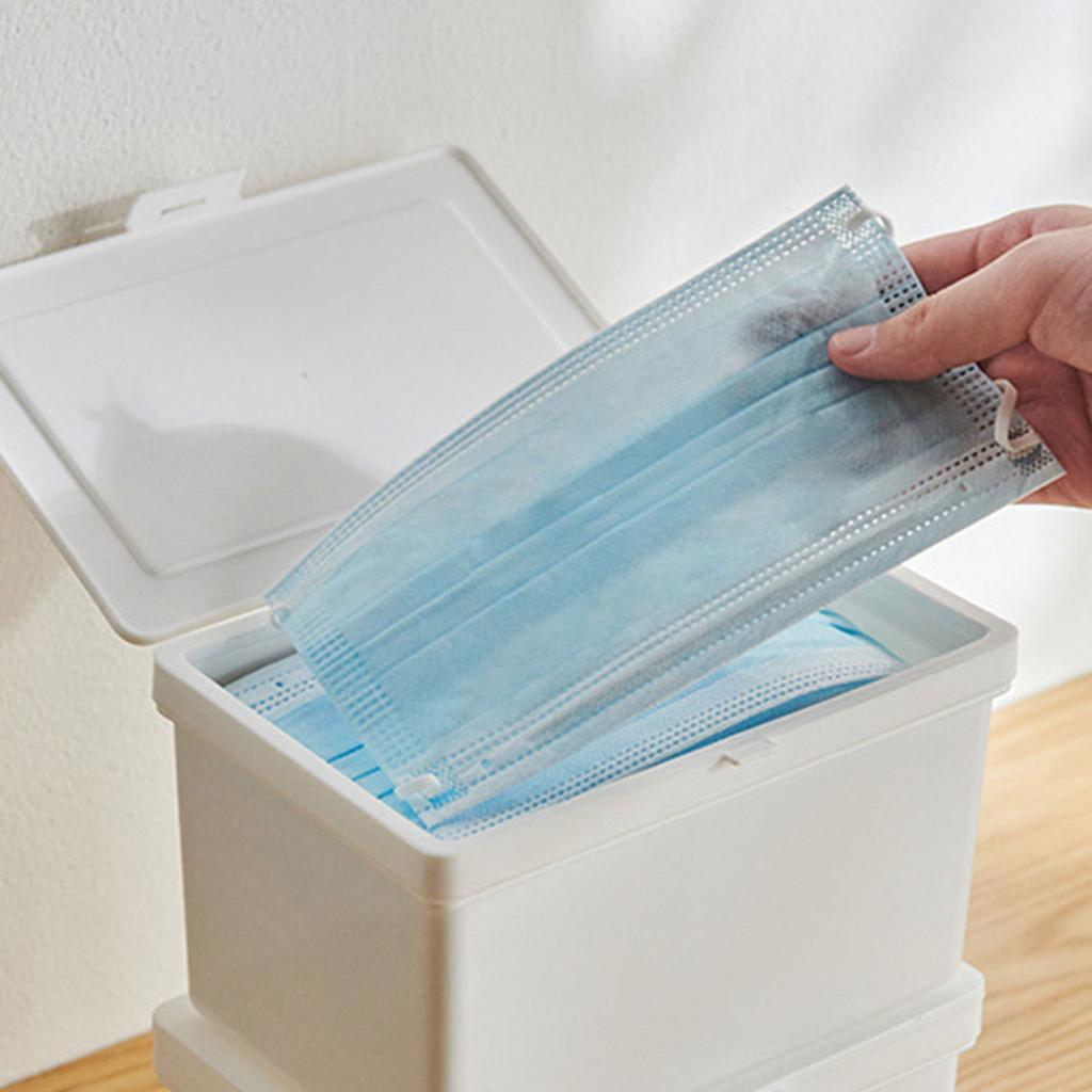 Pudełko-dozownik na osłony twarzy Wielofunkcyjne Duża pojemność Pyłoszczelne Ochronne Pudełko do przechowywania na biurko z C