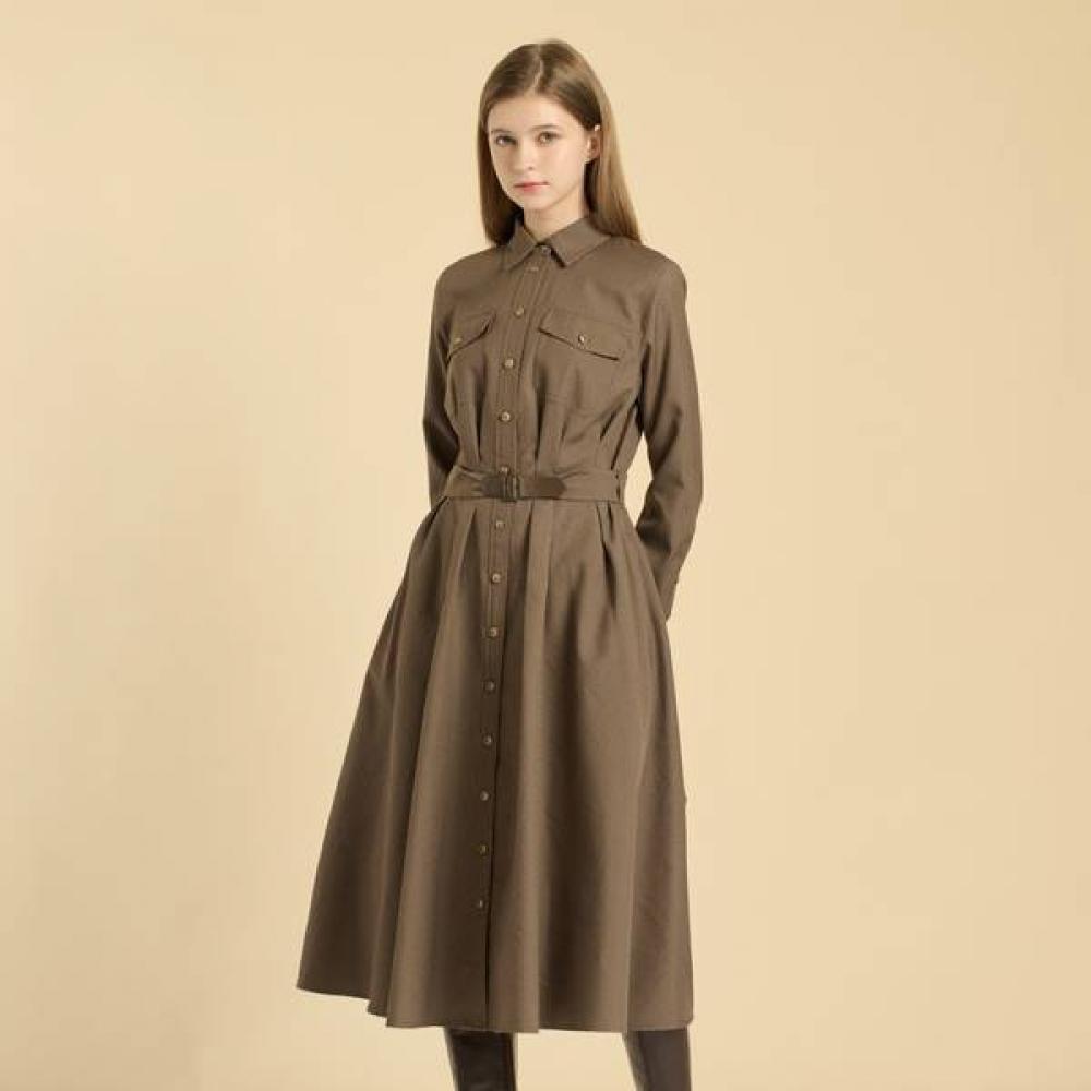

Bcbg Belted Tuck Dress B5w9o602 brown (75)/77