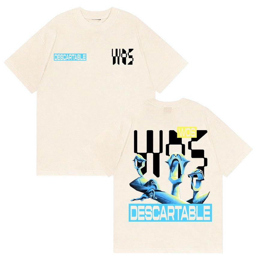 Rapper Wos Ds3 Album 2025 Logo Graphic T-shirt Men's Retro Fashion High Quality T Shirt Hip Hop Oversized Cotton Tees Streetwear