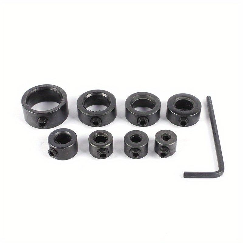 9-teiliges Bohrerpositionierer-Set - Kleiner Schraubenschlüssel, Tiefenanschlagring & Bohrerbegrenzer für die Holzbearbeitung