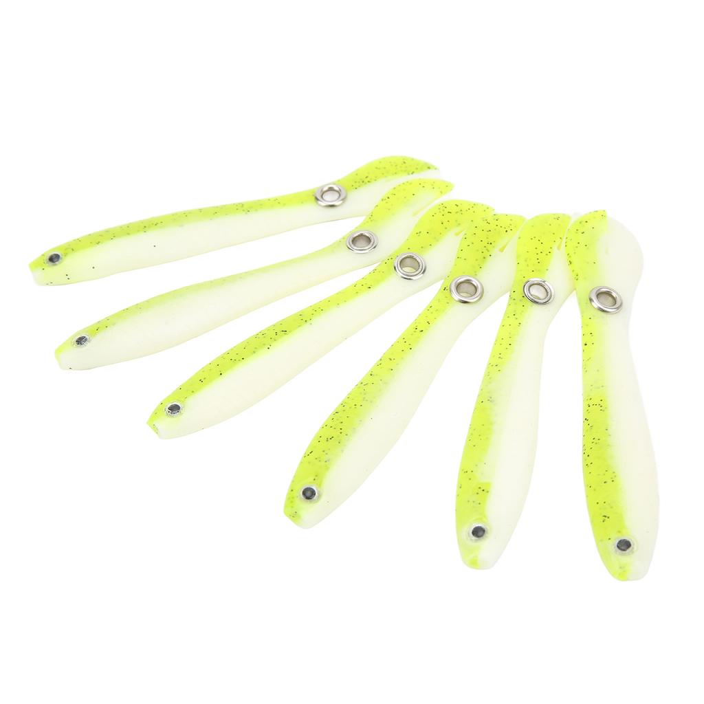 6 PEZZI Esche Morbide da Pesca Loach con Coda Oscillante Esca Morbida da Pesca 10cm 6g Bicolore