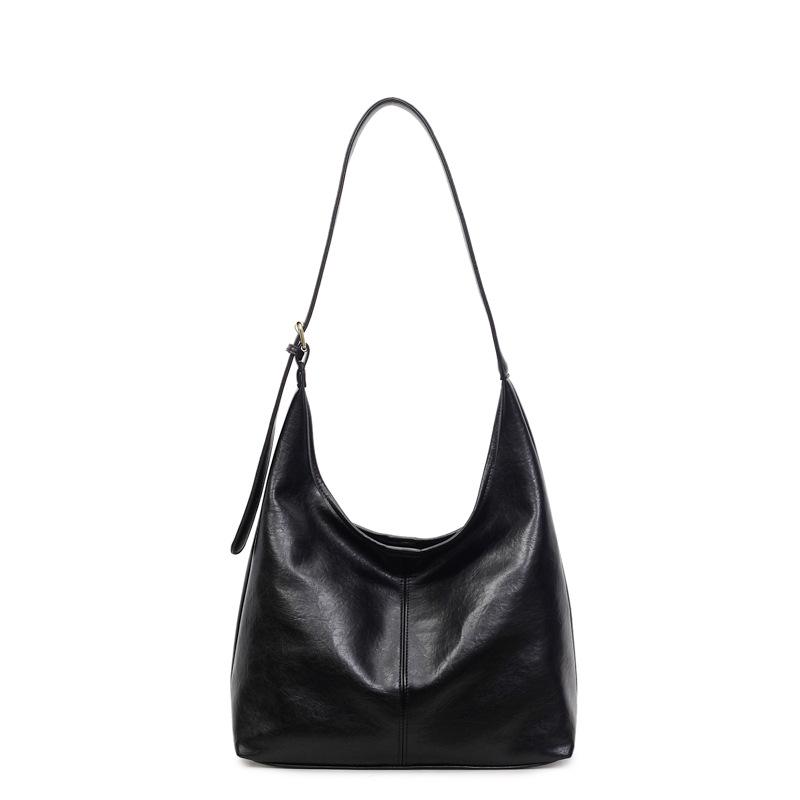 

Retro commuter mother and child bag women s bag new trendy fashion shoulder tote bag versatile large capacity armpit bag чёрный