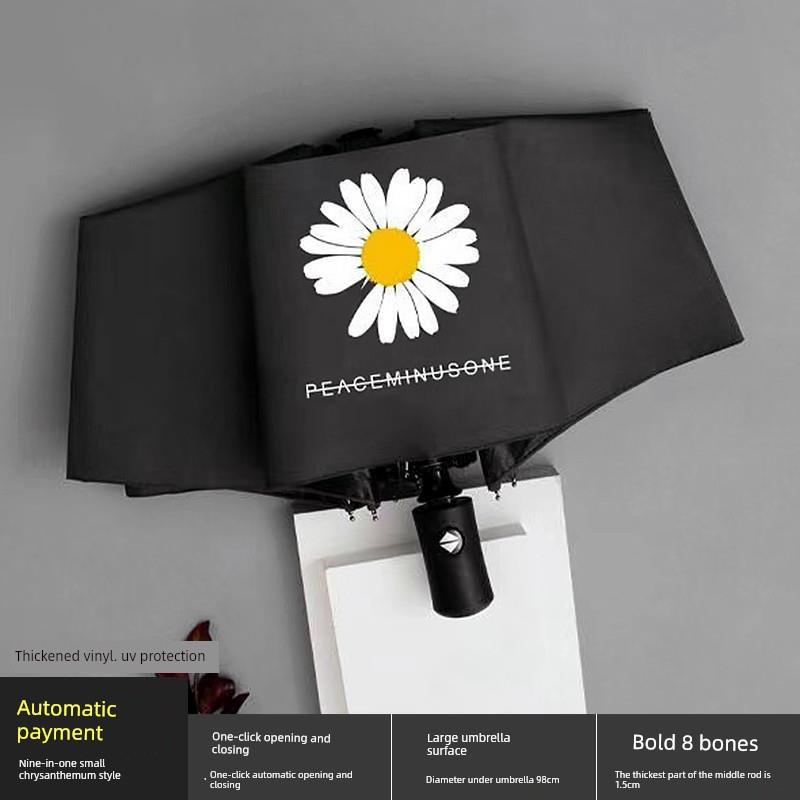 Dual-Purpose Sun and Rain Umbrella for Men and Women, Sun Protection, Uv-Resistant, Portable, Foldable, Fully Automatic, Large Sun Umbrella