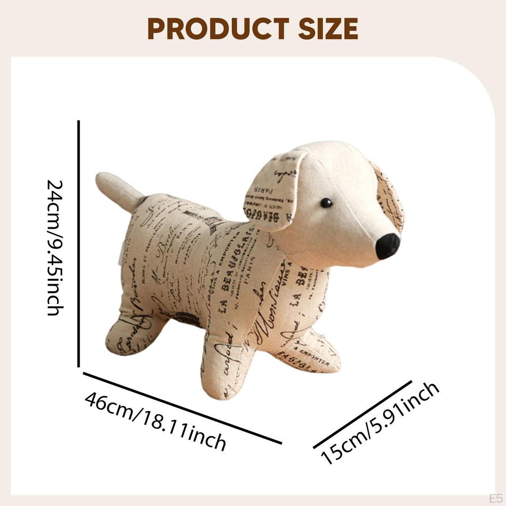 Dog Weighted Doorstop Stuffed Animal Sculpture Animals Décor, Floor Door Stop for
