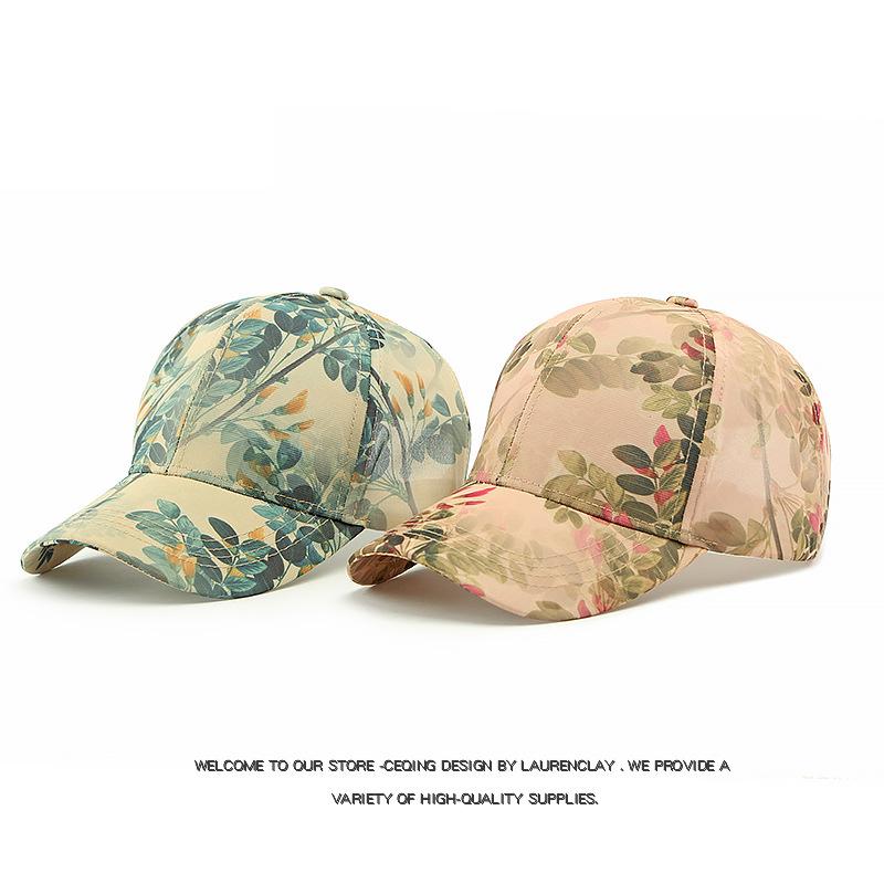 Women Baseball Cap Spring Summer Outdoor Sun Protection Sun Hat Printed Cap
