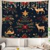 White Winter Snow Wall Tapestry, Colorful Three Wall Hanging Large Tapestry Decoration Polyester Fiber White Hem Around for Dorm