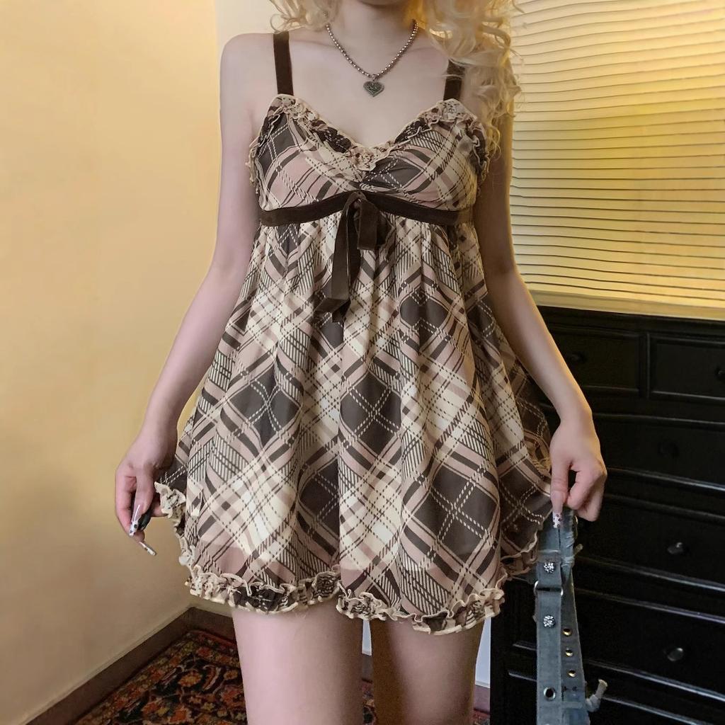 Spring and Autumn New Girl Style Sub Suede Bow Lace-Up Vest Cute Versatile Chest Lace Sling