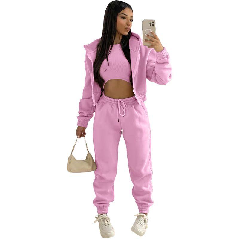 Fashion Three Pieces Set New Western Style Hoodie Vest Pants Casual Three-Piece Set
