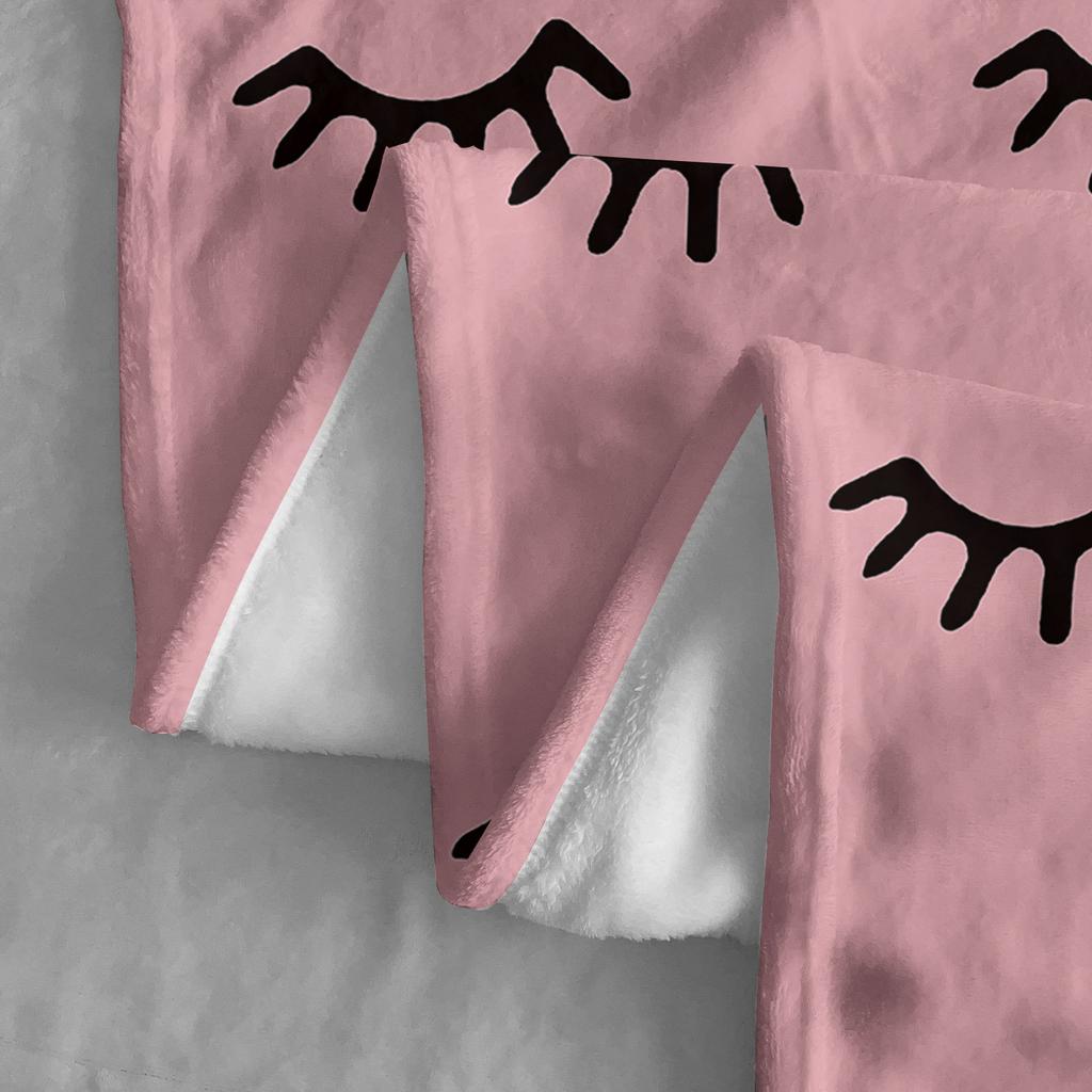 Koc flanelowy drukowany 3D Pogrubiony dwuwarstwowy koc Koc klimatyzacyjny Dziecięcy drukowany wzór rzęs Koc do sypialni do domu