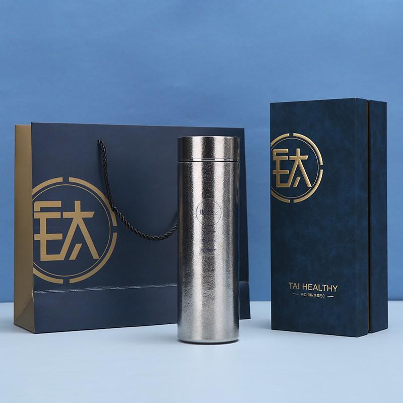 Premium Titanium Vacuum Insulated Travel Mug 500ml Leakproof Portable Water Bottle Office Outdoor Camping Gift