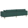Sofa with Cushions Dark Green 250 x 77 x 76 cm Fabric