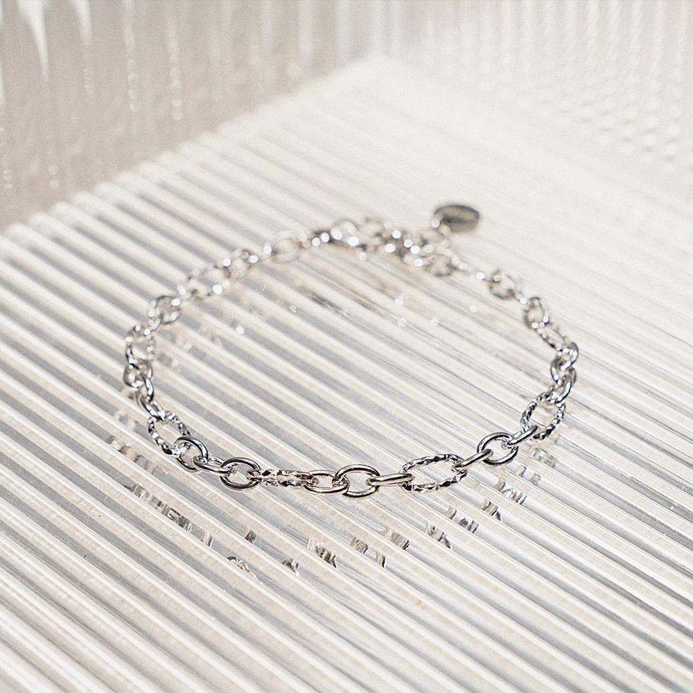Jbans Classic 3By1 Binding Round Ring Surgical Steel Chain Bracelet (C2501Ac1250_Sv)