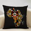 Map of Africa Geometrics Sofa Decorative Pillow Case African Pattern Cushion Cover LinenThrow Pillowcase
