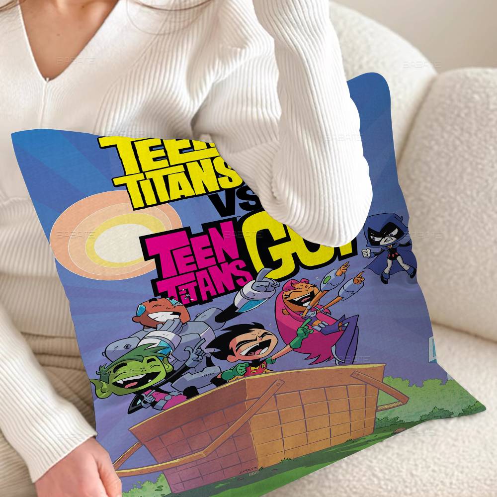 T-Teen T-Titans Go Stitch Glücksdrache Kissenbezug Sofakissenbezug Heimzimmer Dekoration Kindergeschenk