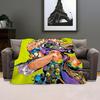 J-JoJo B-Bizarre Adventure Throw Kid-Friendly Flannel Throw Blanket Soft Warm Anti-Static Washable All Season