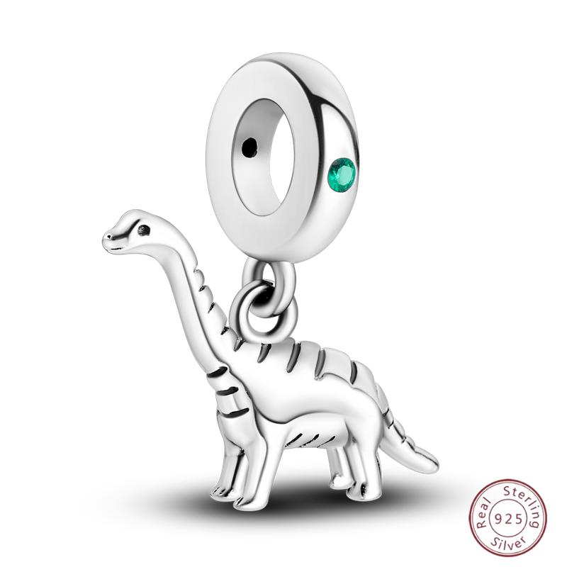 Copper Beaded Pendant Shiny Zircon Animal Elephant Puppy Original 3Mm Bracelet Women Fine Jewelry