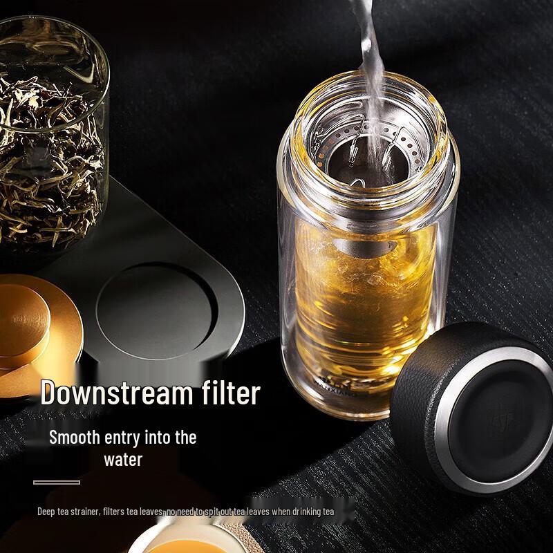 Wnxiang V21S Double Wall Glass Tea Infuser Bottle