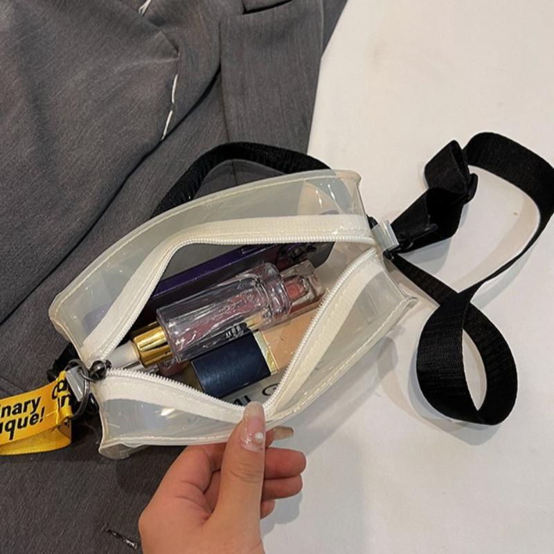 Women Fashion Clear Sweet Purses Candy Color Messenger Bag Crossbody Bags Shoulder Bag Transparent Jelly Bag
