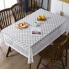Practical Antique Lace Hollow Tablecloth Embroidered Floral White Table Cover Universal European Table Linen Tea Table