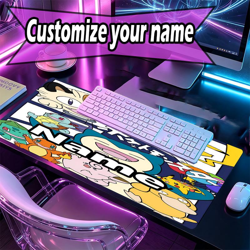 Özel İsim Kişiselleştirilmiş Anime Desenli Mouse Pad, Dizüstü Bilgisayar Masa Matı, Ev için Dekoratif Masa Matı Klavye Altlığı Hediye