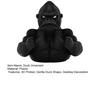 Black Gorilla Duck Figurine 3D Printed Muscle Orangutan Duck Statue Animal Sculpture Home Office Desktop Car Dashboard Decoration Ornament