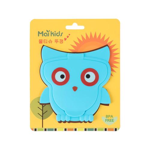 

PURAIMA Reusable Wet Wipe Lid, Owl Design, 10*9cm Wet Wipe Lid, Sky Blue, Olive Green, and Red Bean Paste