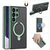 360 Full Protection Metal Magnetic Snap Lock Case for Samsung S26 S25 S24 S23 Ultra Front Glass+Frosted PC Hard Back Cover
