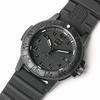 Luminox Sea Turtle Watch with Leather Back, 0300 Series, Blackout, 0301.BO, Men's