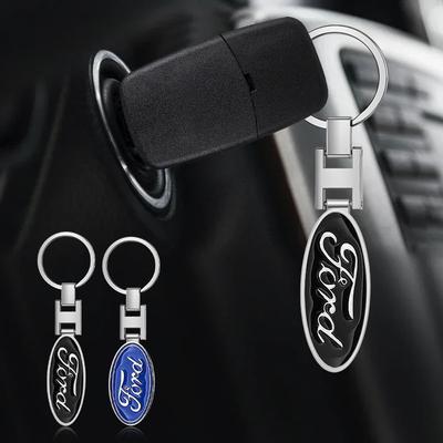 3D Styling Metall Auto Schlüsselanhänger Jubiläumsabzeichen Schlüsselanhänger Zubehör Für Focus Mondeo Kuga Fiesta MK7 Escort Explorer Edge 2 4 MK2 MK4