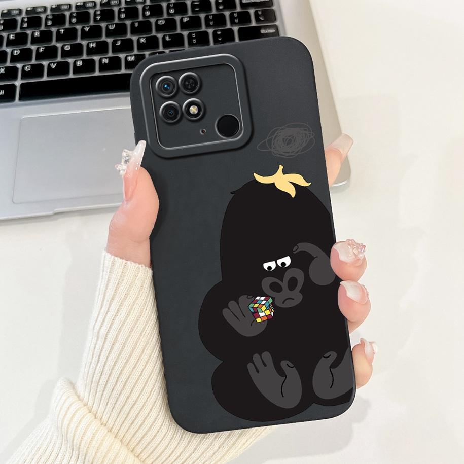 For Xiaomi Redmi 10C Case Cute Panda Rabbit Cartoon Matte Back Cover For Xiaomi Redmi 10 Power Shockproof Bumper Redmi10C Fundas