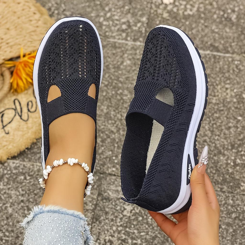 Lekkie Oddychające Siatkowe Buty Codzienne, Łatwe Do Wsuwania, Idealne na Wiosnę i Lato, Wszechstronne i Wygodne, Jak Białe Trampki., Buty Damskie