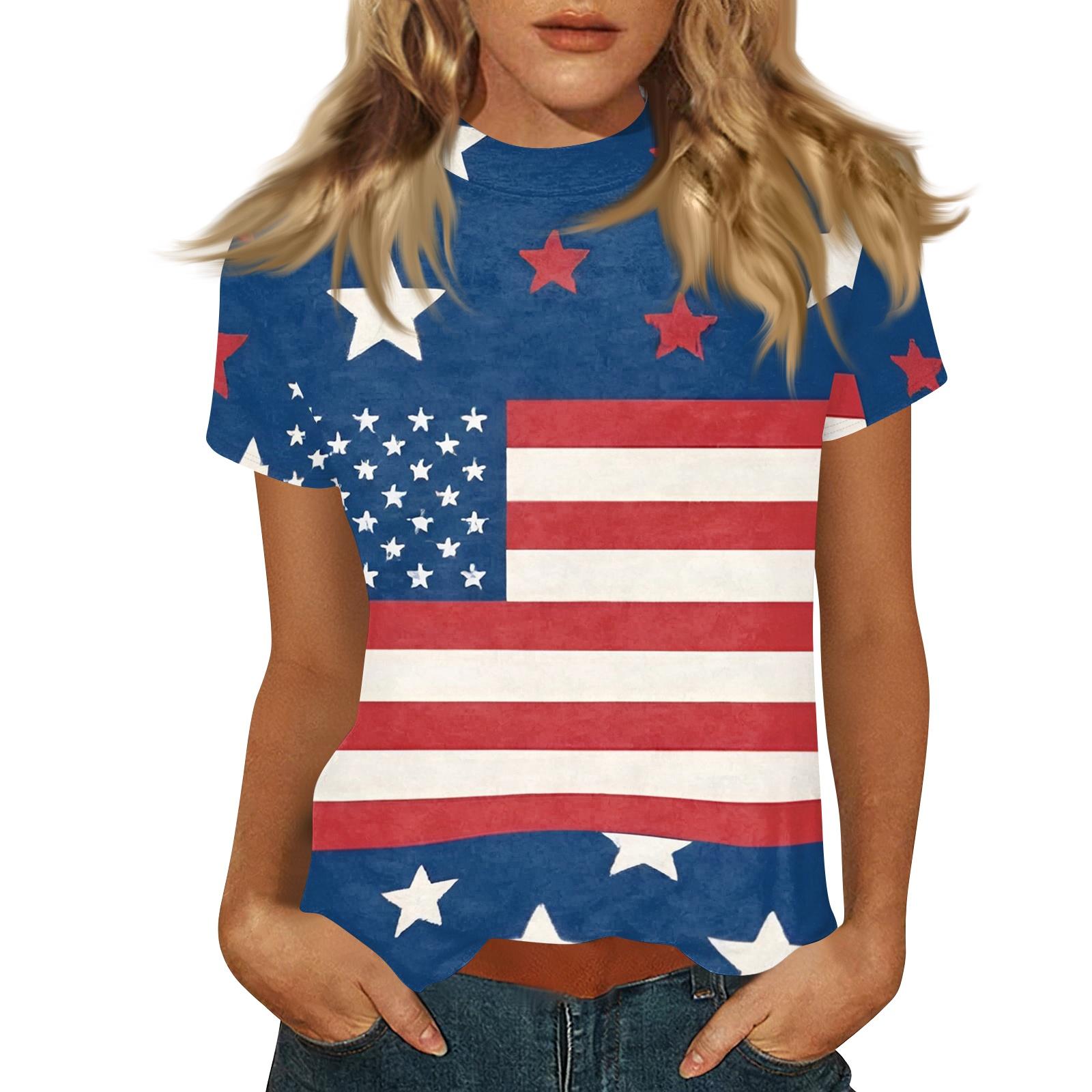 

Women s Fashion Casual Three-quarter SleevePrinted Round Neck Top L білий