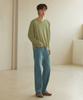 Dibeullu Low-Cut Scoop Neck Long Sleeve Olive