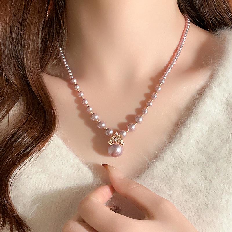 Pearl Necklace - French Vintage Light Luxury High-end Style Sweater Chain - Elegant Accessory for The Neck