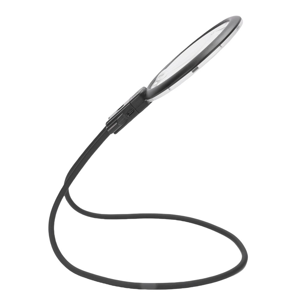 Reading Magnifying Glass 5X 15X with 3 Level 36 LED Light Adjustable Rechargeable Flexible Gooseneck Magnifier