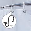 A44Z-Shower Curtain Hooks, Rust Proof Shower Curtain Rings For Bathroom,Metal Decorative Shower Curtain Hooks Hangers