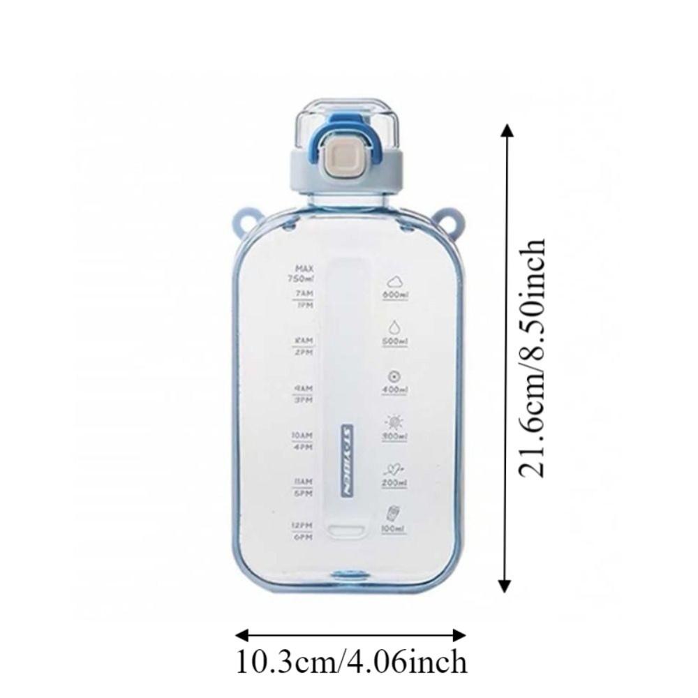 Large Capacity Sport Water Bottle Flat Square Outdoor Drinking Bottle Travel Cup Kettle  Camping