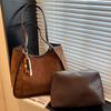 Autumn New Retro Fashion Textured Bag Women's Casual Shoulder Bag Commuter Messenger Tote Bag