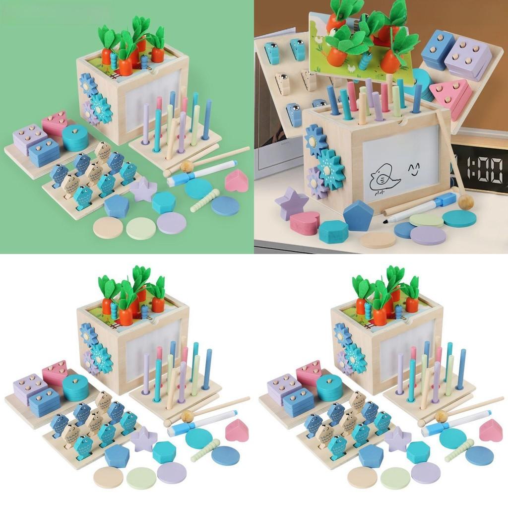 Childrens Wooden Educational Puzzle Toy With Shape Matching For Early Learning Development