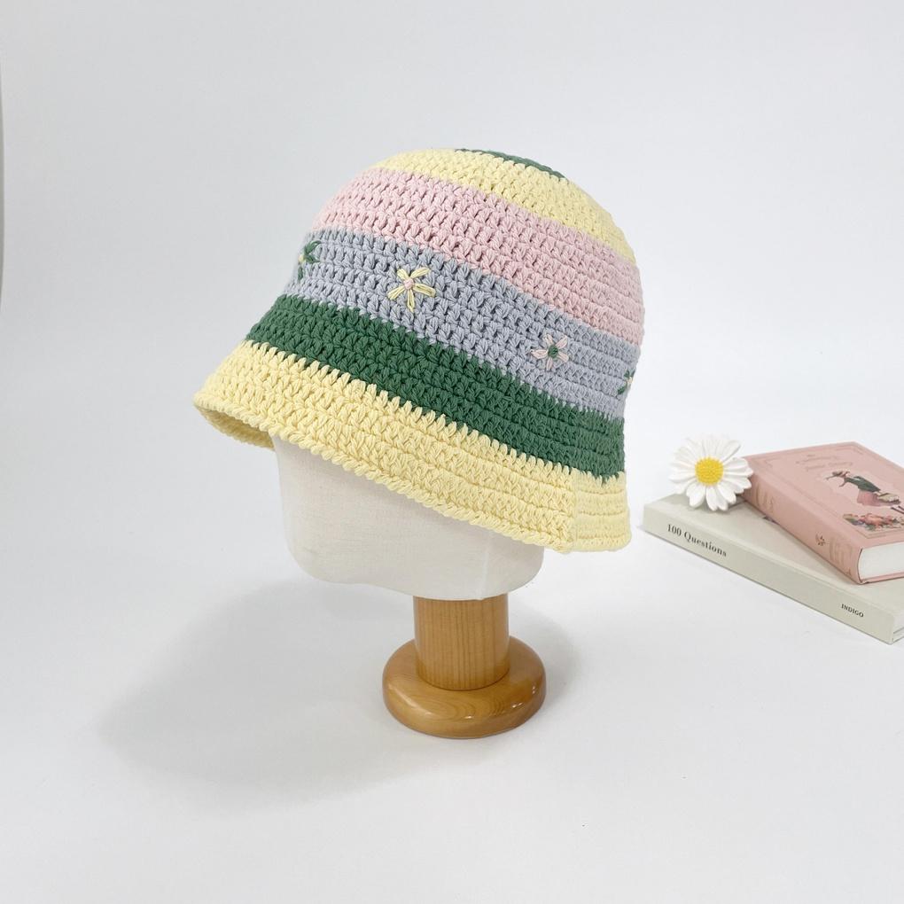 Women's Daily Hat Pastel Rainbow Bucket Hat