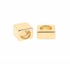 100pcs Gold 14K Gold Plated Cube Spacer Beads Loose Spacer Beads  Bracelet Necklace Jewelry Making