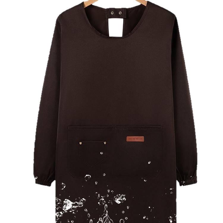 Waterproof Long Sleeve Kitchen Apron - Oil-proof, Stain-resistant, Reversible Cooking Coveralls