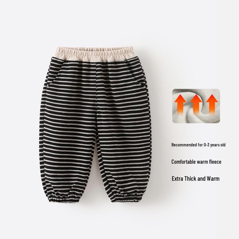 

Kids Fleece-Lined Autumn/Winter Joggers - Stylish, Warm & Versatile Pants for Boys and Girls 100 cm