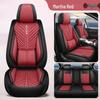 Universal Four Seasons Leather Car Seat Cushion Cover for Small 5-Seat Cars